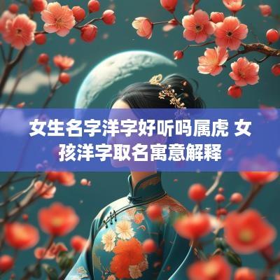 女生名字洋字好听吗属虎 女孩洋字取名寓意解释