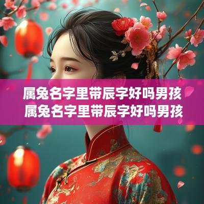 属兔名字里带辰字好吗男孩 属兔名字里带辰字好吗男孩子