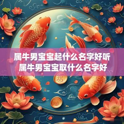 属牛男宝宝起什么名字好听 属牛男宝宝取什么名字好