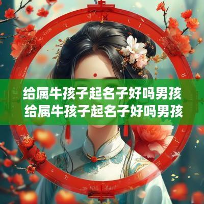 给属牛孩子起名子好吗男孩 给属牛孩子起名子好吗男孩