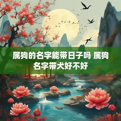 属狗的名字能带日子吗 属狗名字带犬好不好