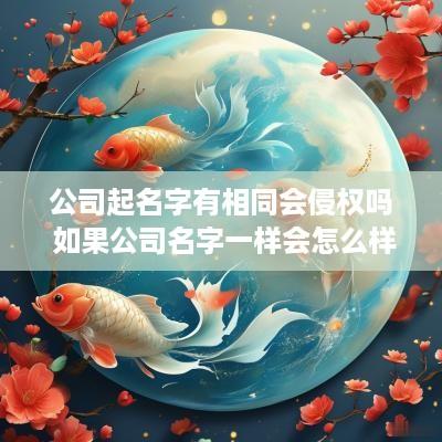 公司起名字有相同会侵权吗 如果公司名字一样会怎么样