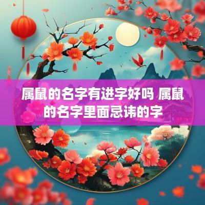 属鼠的名字有进字好吗 属鼠的名字里面忌讳的字