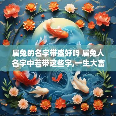 属兔的名字带盛好吗 属兔人名字中若带这些字,一生大富大贵