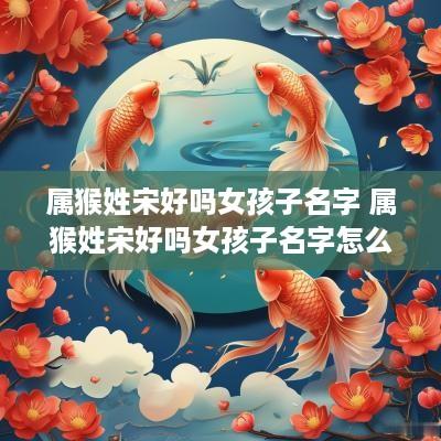 属猴姓宋好吗女孩子名字 属猴姓宋好吗女孩子名字怎么取