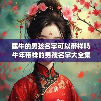 属牛的男孩名字可以带祥吗 蛇年带祥的男孩名字大全集