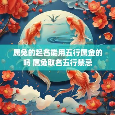 属兔的起名能用五行属金的吗 属兔取名五行禁忌