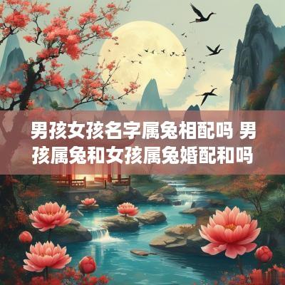 男孩女孩名字属兔相配吗 男孩属兔和女孩属兔婚配和吗