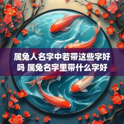 属兔人名字中若带这些字好吗 属兔名字里带什么字好