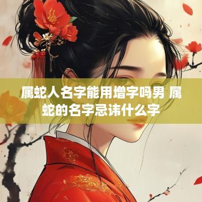 属蛇人名字能用增字吗男 属蛇的名字忌讳什么字