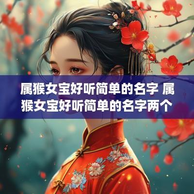 属猴女宝好听简单的名字 属猴女宝好听简单的名字两个字