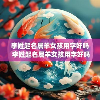 李姓起名属羊女孩用字好吗 李姓起名属羊女孩用字好吗