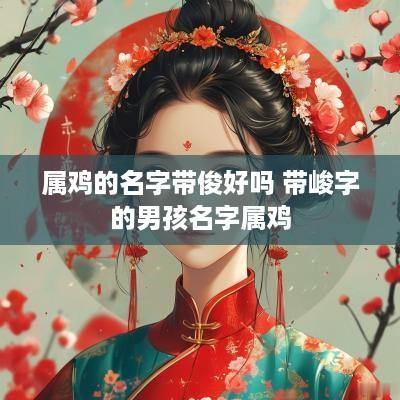 属鸡的名字带俊好吗 带峻字的男孩名字属鸡