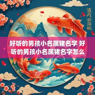 好听的男孩小名属猪名字 好听的男孩小名属猪名字怎么取