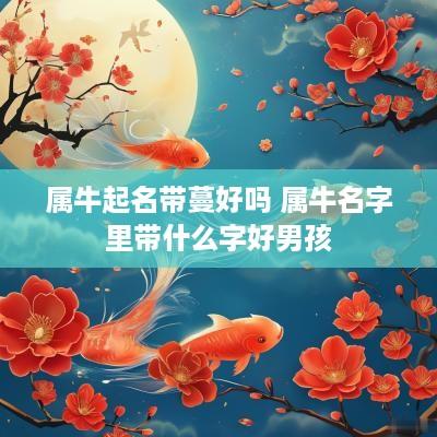 属牛起名带蔓好吗 属牛名字里带什么字好男孩
