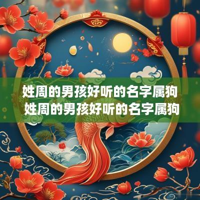 姓周的男孩好听的名字属狗 姓周的男孩好听的名字属狗取名
