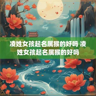 凌姓女孩起名属猴的好吗 凌姓女孩起名属猴的好吗