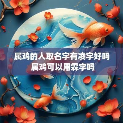 属鸡的人取名字有凌字好吗 属鸡可以用霖字吗