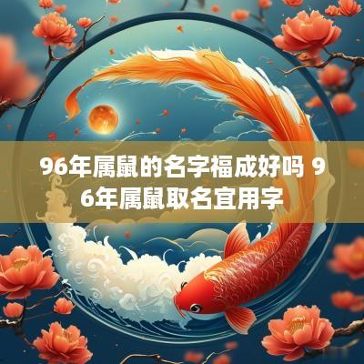 96年属鼠的名字福成好吗 96年属鼠取名宜用字