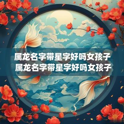 属龙名字带星字好吗女孩子 属龙名字带星字好吗女孩子取名
