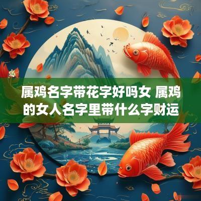 属鸡名字带花字好吗女 属鸡的女人名字里带什么字财运旺盛
