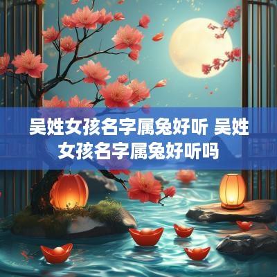 吴姓女孩名字属兔好听 吴姓女孩名字属兔好听吗