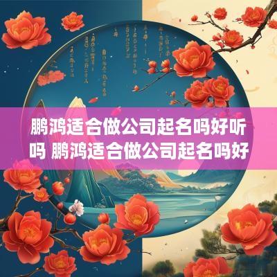 鹏鸿适合做公司起名吗好听吗 鹏鸿适合做公司起名吗好听吗女孩