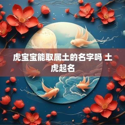 虎宝宝能取属土的名字吗 土虎起名