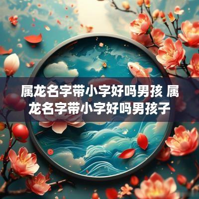 属龙名字带小字好吗男孩 属龙名字带小字好吗男孩子