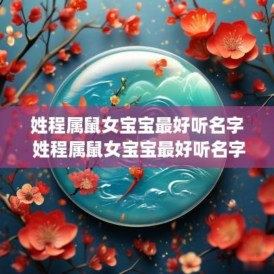 姓程属鼠女宝宝最好听名字 姓程属鼠女宝宝最好听名字是什么