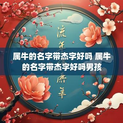 属牛的名字带杰字好吗 属牛的名字带杰字好吗男孩