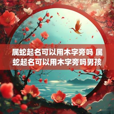 属蛇起名可以用木字旁吗 属蛇起名可以用木字旁吗男孩