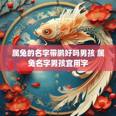 属兔的名字带鹏好吗男孩 属兔名字男孩宜用字