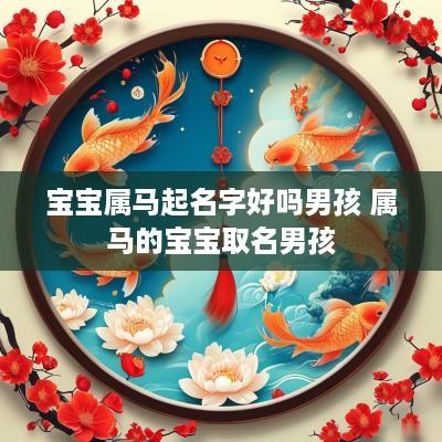 宝宝属马起名字好吗男孩 属马的宝宝取名男孩