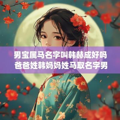 男宝属马名字叫韩赫成好吗 爸爸姓韩妈妈姓马取名字男孩