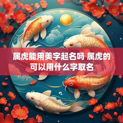 属虎能用美字起名吗 属虎的可以用什么字取名