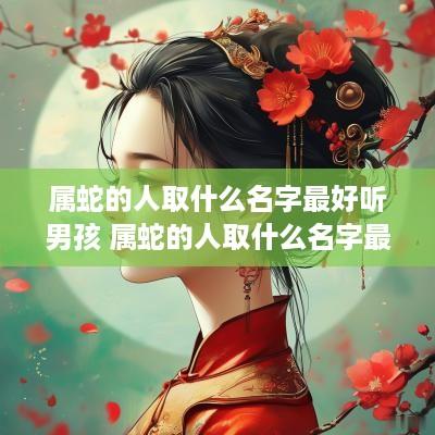 属蛇的人取什么名字最好听男孩 属蛇的人取什么名字最好听男孩子