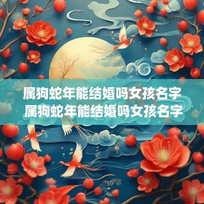 属狗蛇年能结婚吗女孩名字 属狗蛇年能结婚吗女孩名字叫什么