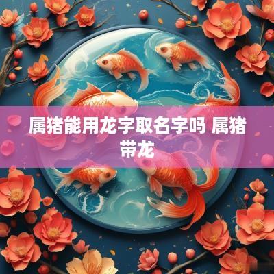 属猪能用龙字取名字吗 属猪带龙
