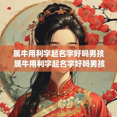 属牛用利字起名字好吗男孩 属牛用利字起名字好吗男孩怎么取