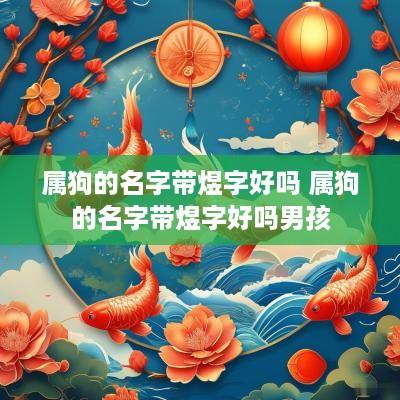 属狗的名字带煜字好吗 属狗的名字带煜字好吗男孩