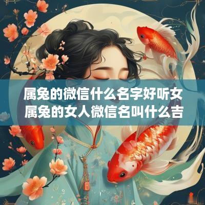属兔的微信什么名字好听女 属兔的女人微信名叫什么吉利