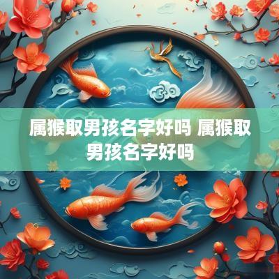 属猴取男孩名字好吗 属猴取男孩名字好吗