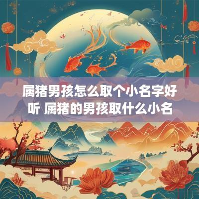 属猪男孩怎么取个小名字好听 属猪的男孩取什么小名