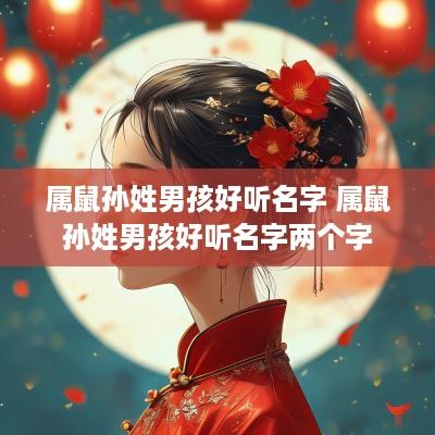 属鼠孙姓男孩好听名字 属鼠孙姓男孩好听名字两个字