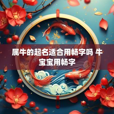 属牛的起名适合用畅字吗 牛宝宝用畅字