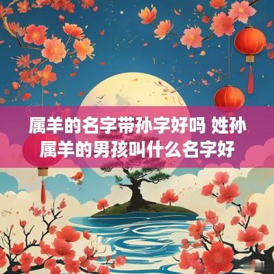 属羊的名字带孙字好吗 姓孙属羊的男孩叫什么名字好