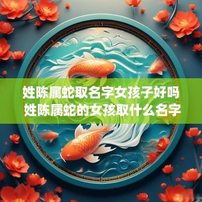 姓陈属蛇取名字女孩子好吗 姓陈属蛇的女孩取什么名字好