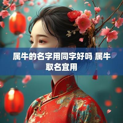 属牛的名字用同字好吗 属牛取名宜用