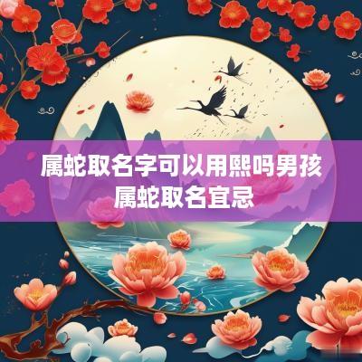 属蛇取名字可以用熙吗男孩 属蛇取名宜忌